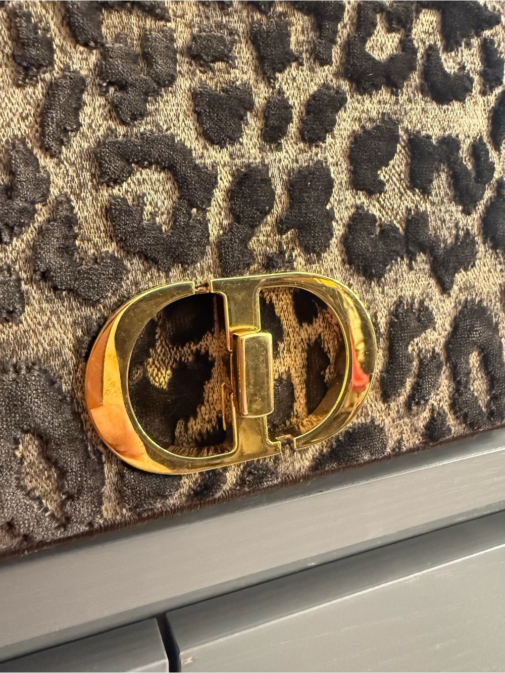 Christian Dior Leopard Caro Shoulder Bag - Picture 4 of 15